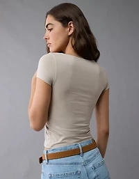 AE Square Neck Hey Baby Tee