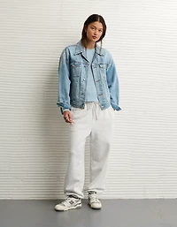 AE Long-Sleeve Waffle Plush Crew Neck Tee