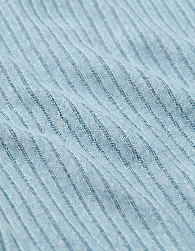 AE Long-Sleeve Waffle Plush Crew Neck Tee