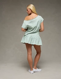 AE Off-the-Shoulder Striped T-Shirt