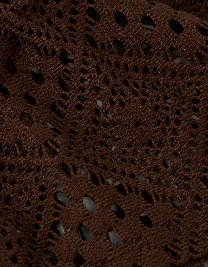 AE Lace Tie-Front Puff Sleeve Tee