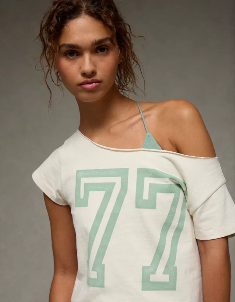 AE Off The Shoulder Graphic T-Shirt