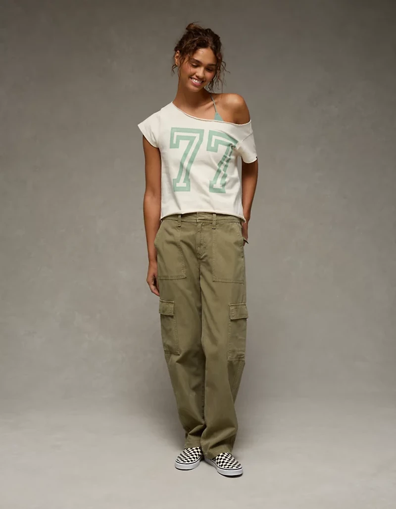 AE Off The Shoulder Graphic T-Shirt