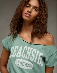 T-shirt à images épaules dénudées AE