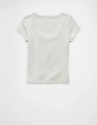 AE Scoop Neck Hey Baby Tee