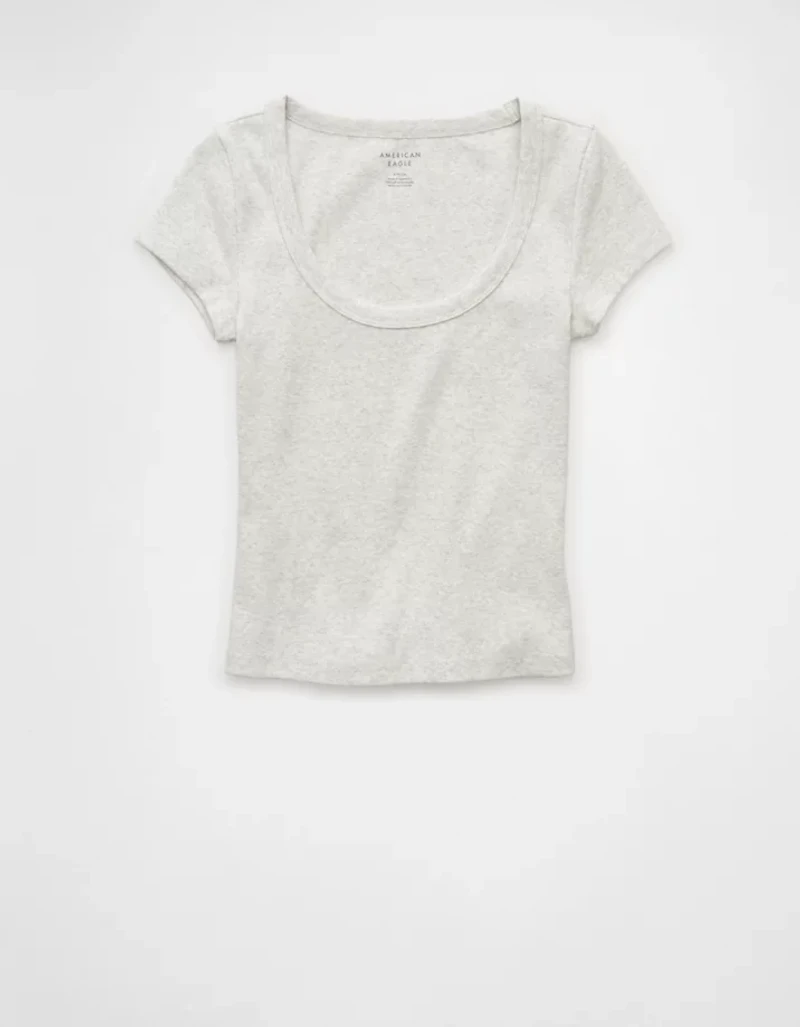 AE Scoop Neck Hey Baby Tee