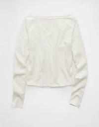 Petit t-shirt à encolure bateau et manches longues AE