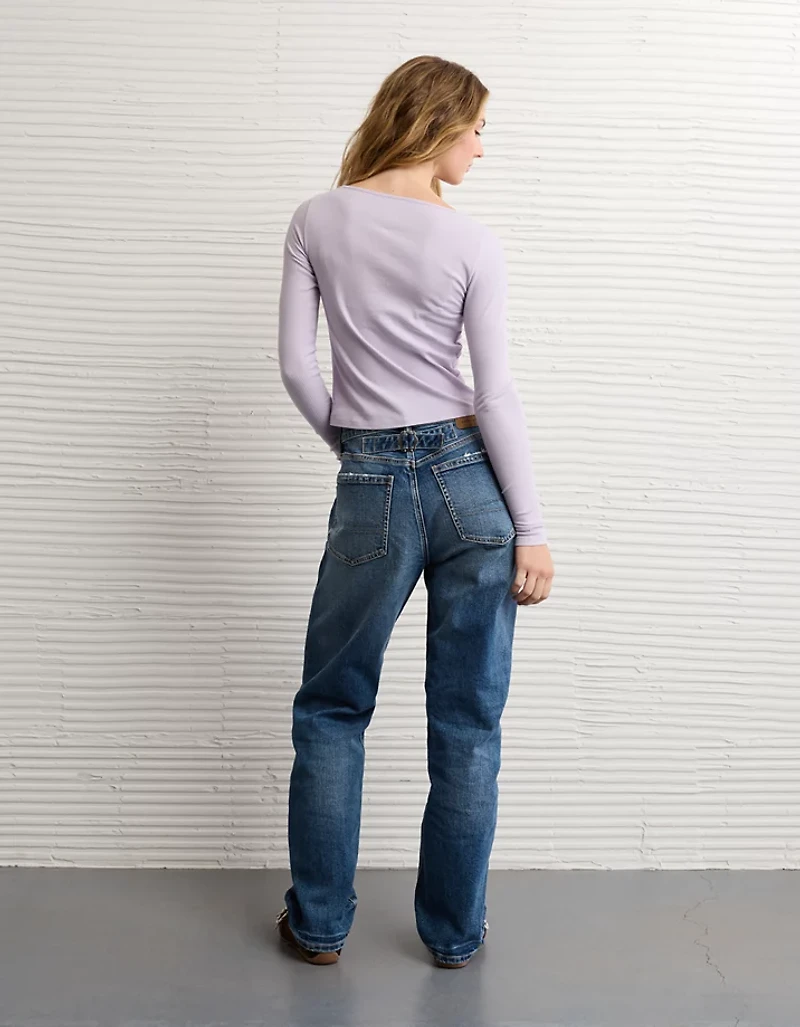 AE Long Sleeve Boatneck Baby Tee