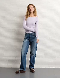 AE Long Sleeve Boatneck Baby Tee