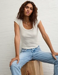 Petit t-shirt à encolure dégagée Hey AE