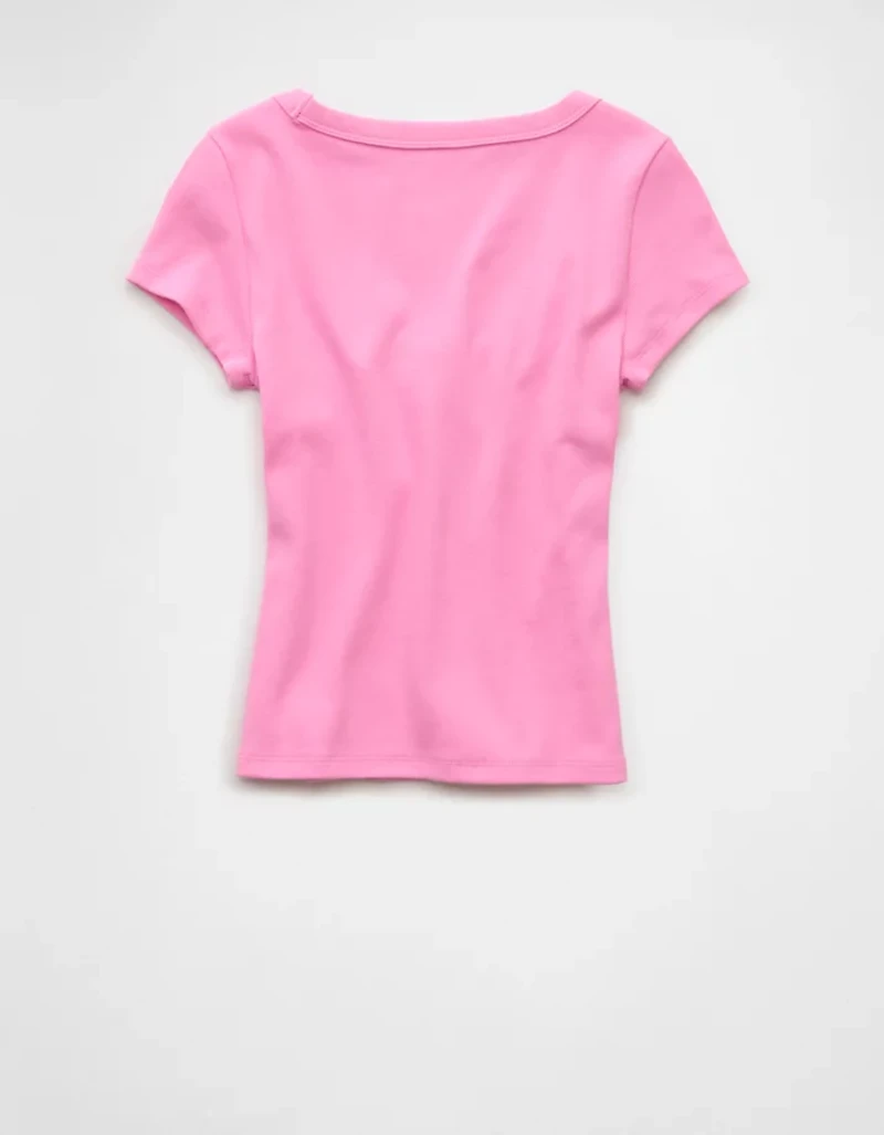AE Scoop Neck Hey Baby Tee