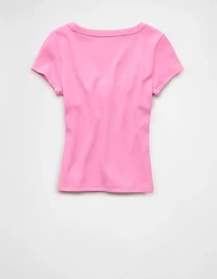 AE Scoop Neck Hey Baby Tee