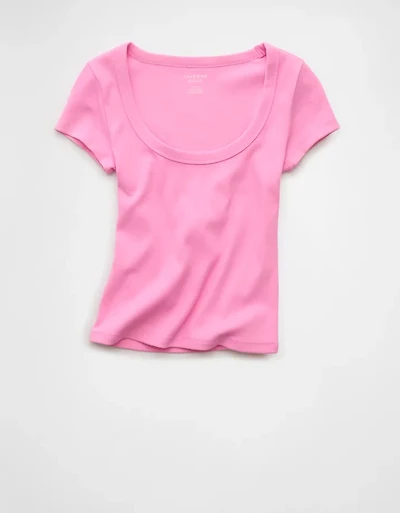 AE Scoop Neck Hey Baby Tee