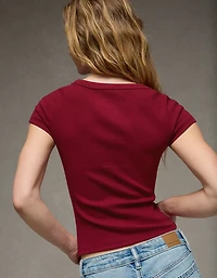 AE Scoop Neck Hey Baby Tee