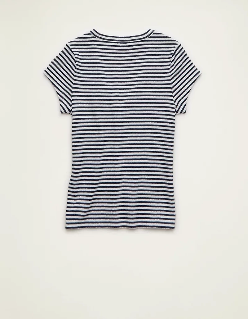AE V-Neck Textured T-Shirt