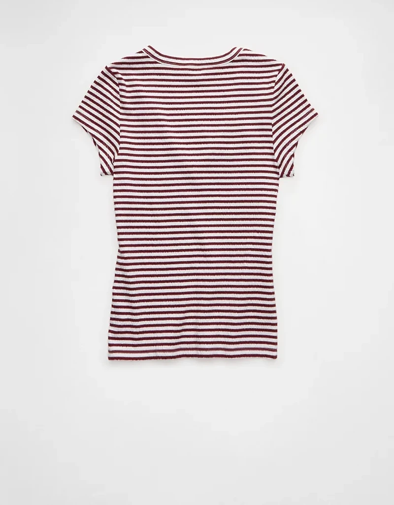 AE V-Neck Textured T-Shirt