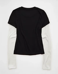 AE Double-Layered Long-Sleeve T-Shirt