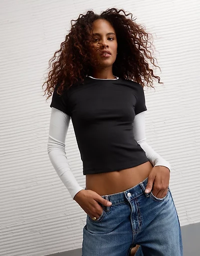 AE Double-Layered Long-Sleeve T-Shirt