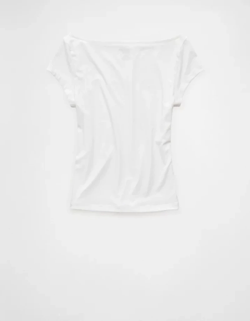 T-shirt à manches courtes et encolure bateau AE