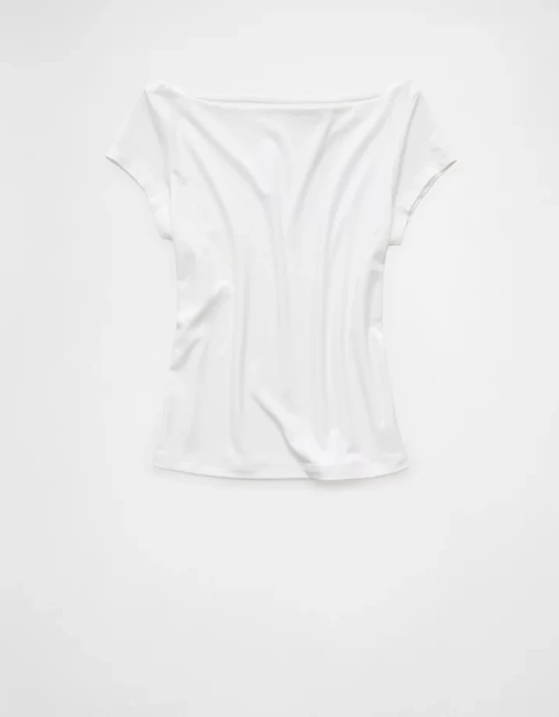 T-shirt à manches courtes et encolure bateau AE