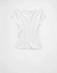 T-shirt à manches courtes et encolure bateau AE