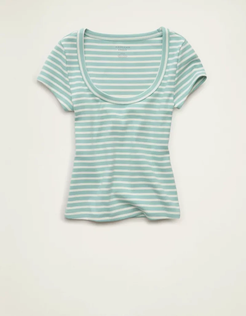 AE Scoop Neck Hey Baby Tee