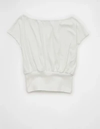 T-shirt à épaules dénudées avec manche chauve-souris AE
