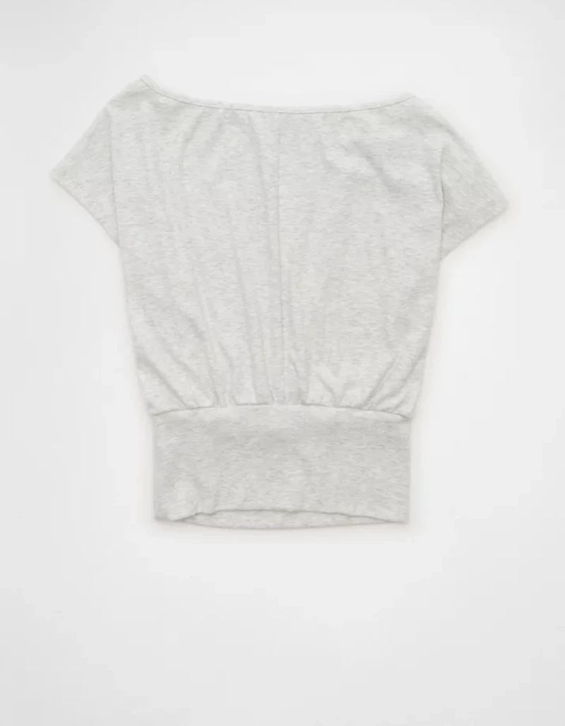AE Off-the-Shoulder Cinched Sweater Tee