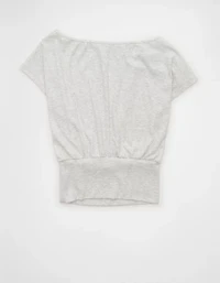 AE Off-the-Shoulder Cinched Sweater Tee