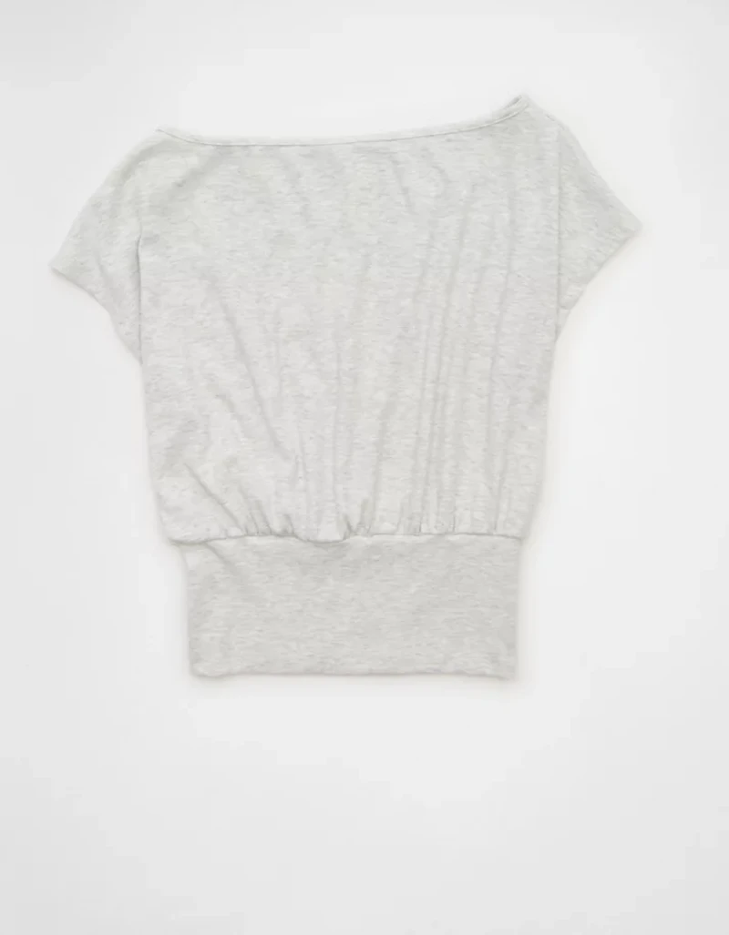 AE Off-the-Shoulder Cinched Sweater Tee