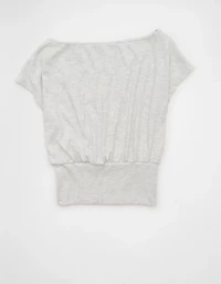 AE Off-the-Shoulder Cinched Sweater Tee