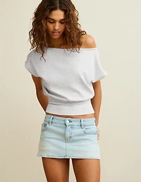 AE Off-the-Shoulder Cinched Sweater Tee