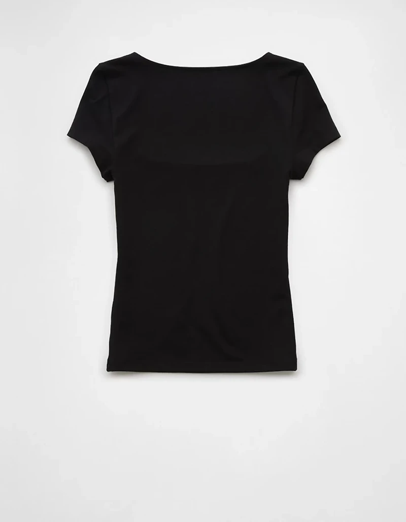 AE Square Neck Hey Baby Tee