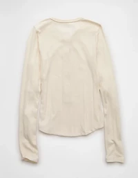 AE Long Sleeve Henley T-Shirt