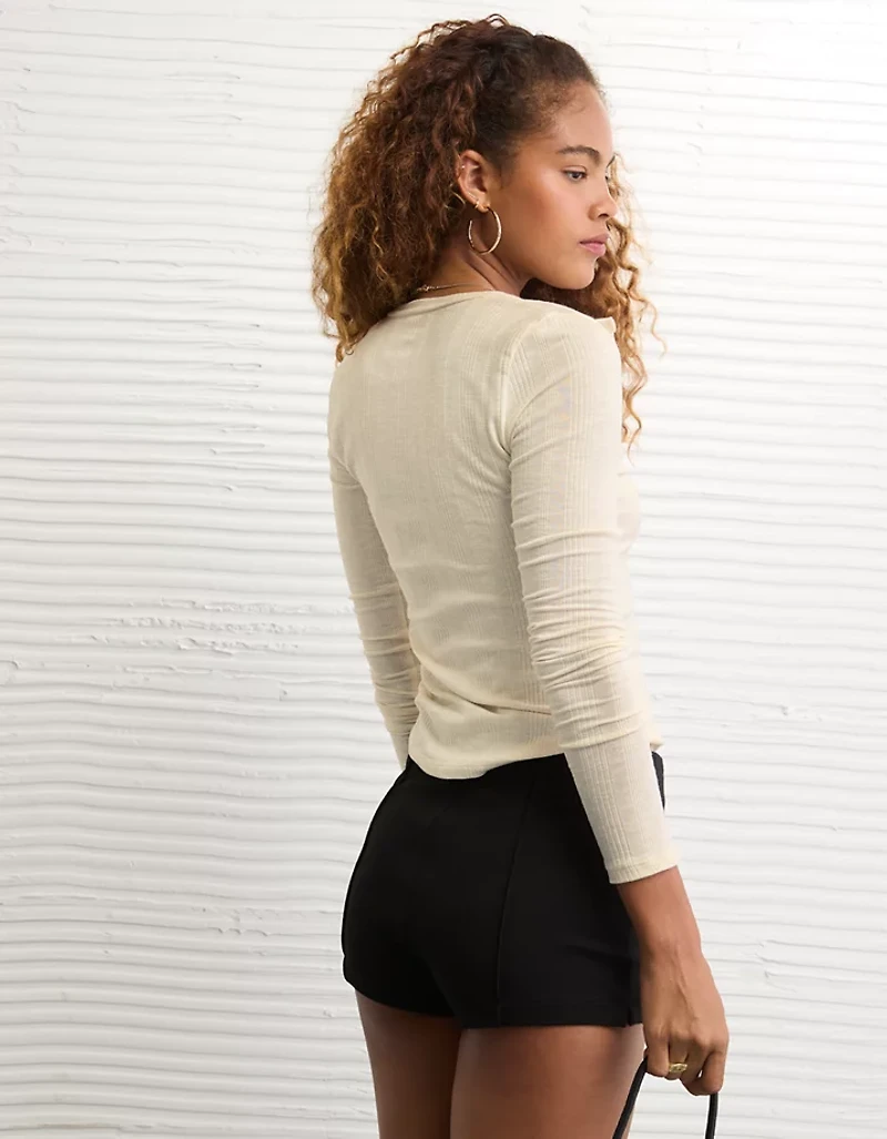 AE Long Sleeve Henley T-Shirt