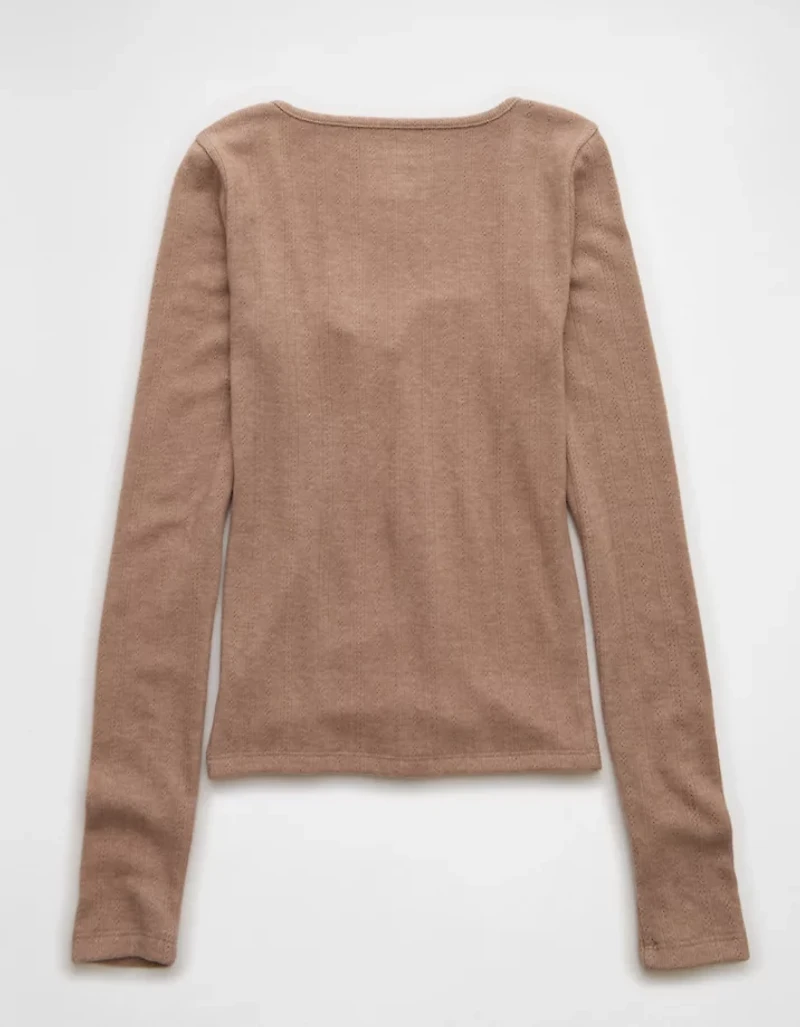 AE Long Sleeve Square Neck T-Shirt