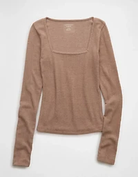 AE Long Sleeve Square Neck T-Shirt