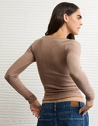 AE Long Sleeve Square Neck T-Shirt