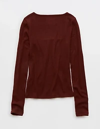 AE Long Sleeve Square Neck T-Shirt