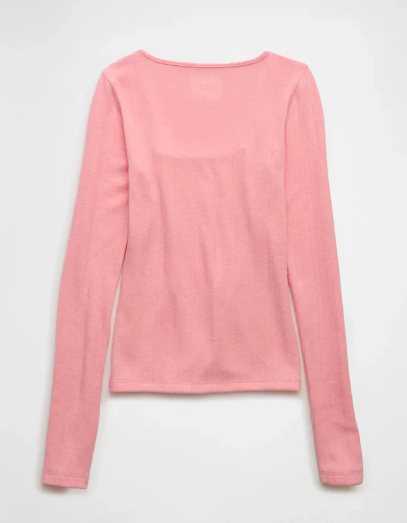 AE Long Sleeve Square Neck T-Shirt