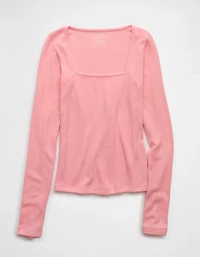 AE Long Sleeve Square Neck T-Shirt