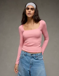 AE Long Sleeve Square Neck T-Shirt