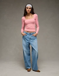 AE Long Sleeve Square Neck T-Shirt