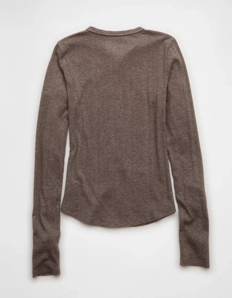 AE Long Sleeve Henley T-Shirt