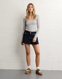 AE Lace-Trim Long Sleeve T-Shirt