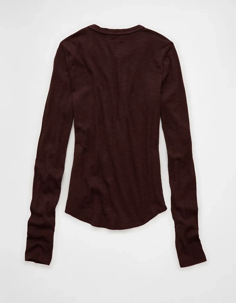 AE Long Sleeve Henley T-Shirt