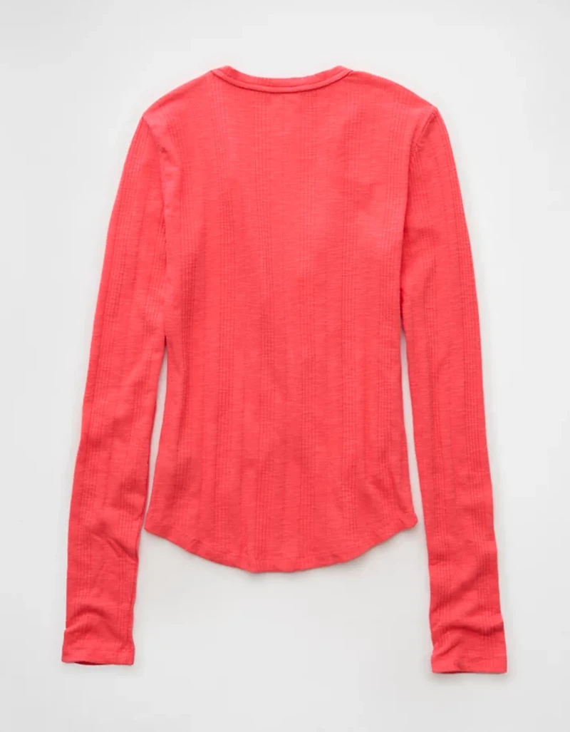 AE Long Sleeve Henley T-Shirt