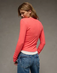 AE Long Sleeve Henley T-Shirt