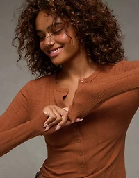 AE Long Sleeve Henley T-Shirt