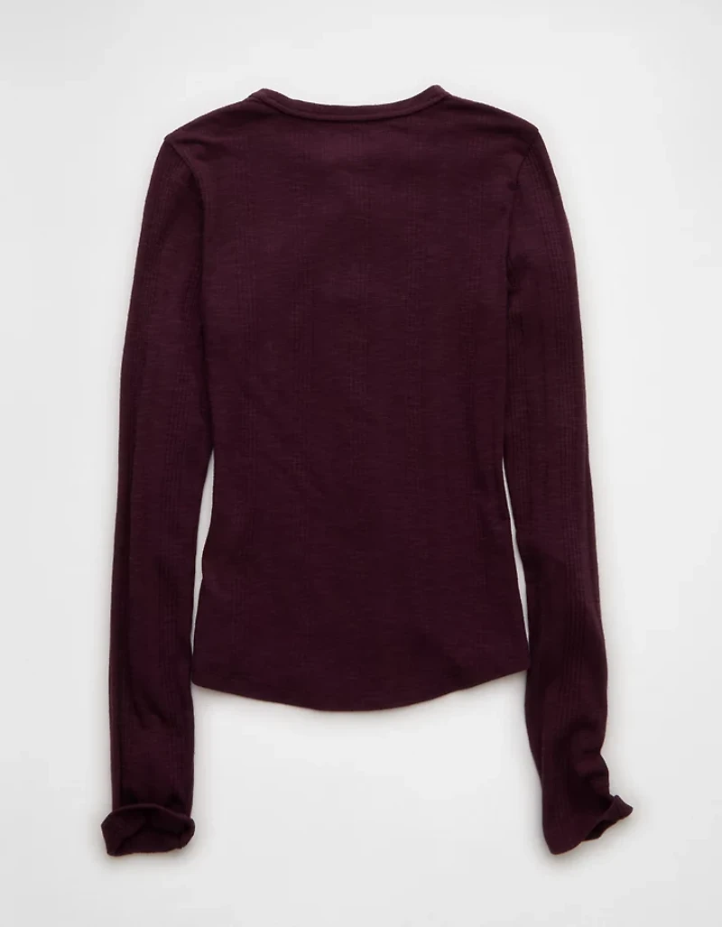 AE Long Sleeve Henley T-Shirt